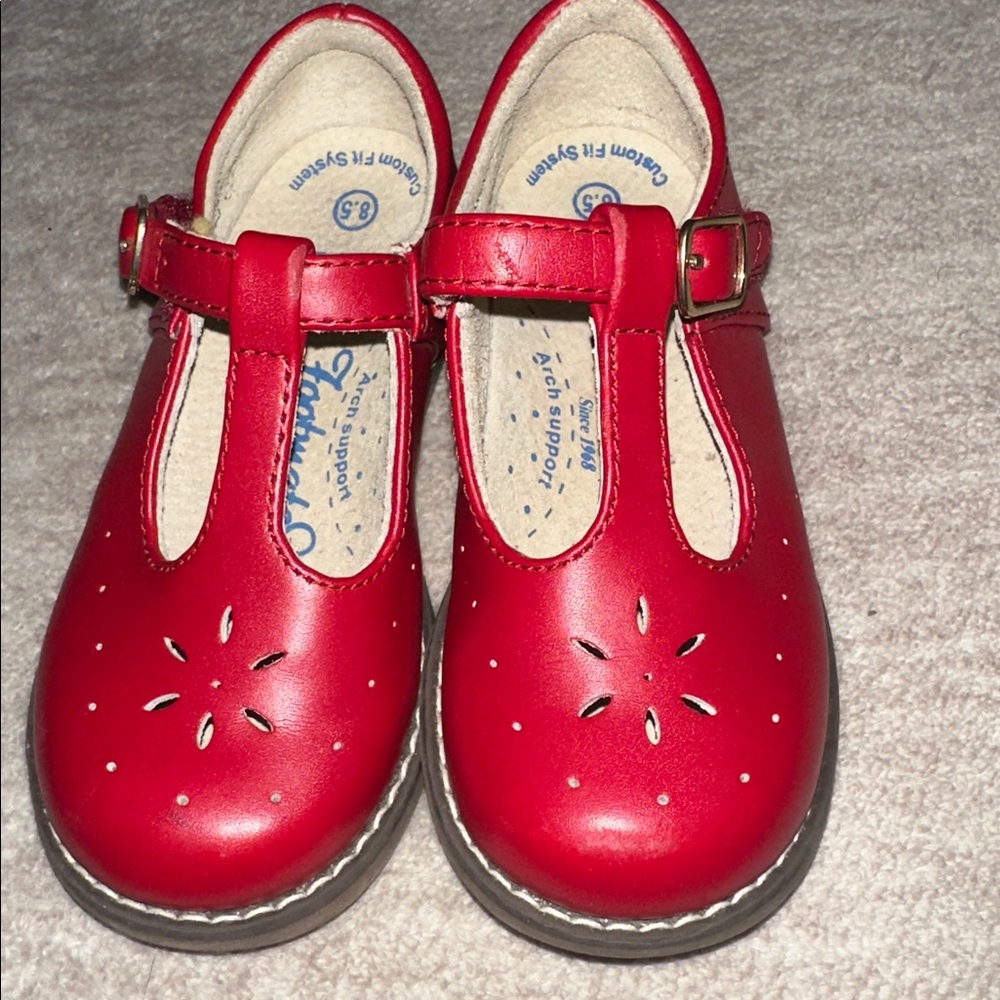 FootMates Red T-Strap Shoes